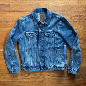 GAP‎ Denim Trucker Jacket Blue Medium Wash Classic Fit Mens Size M